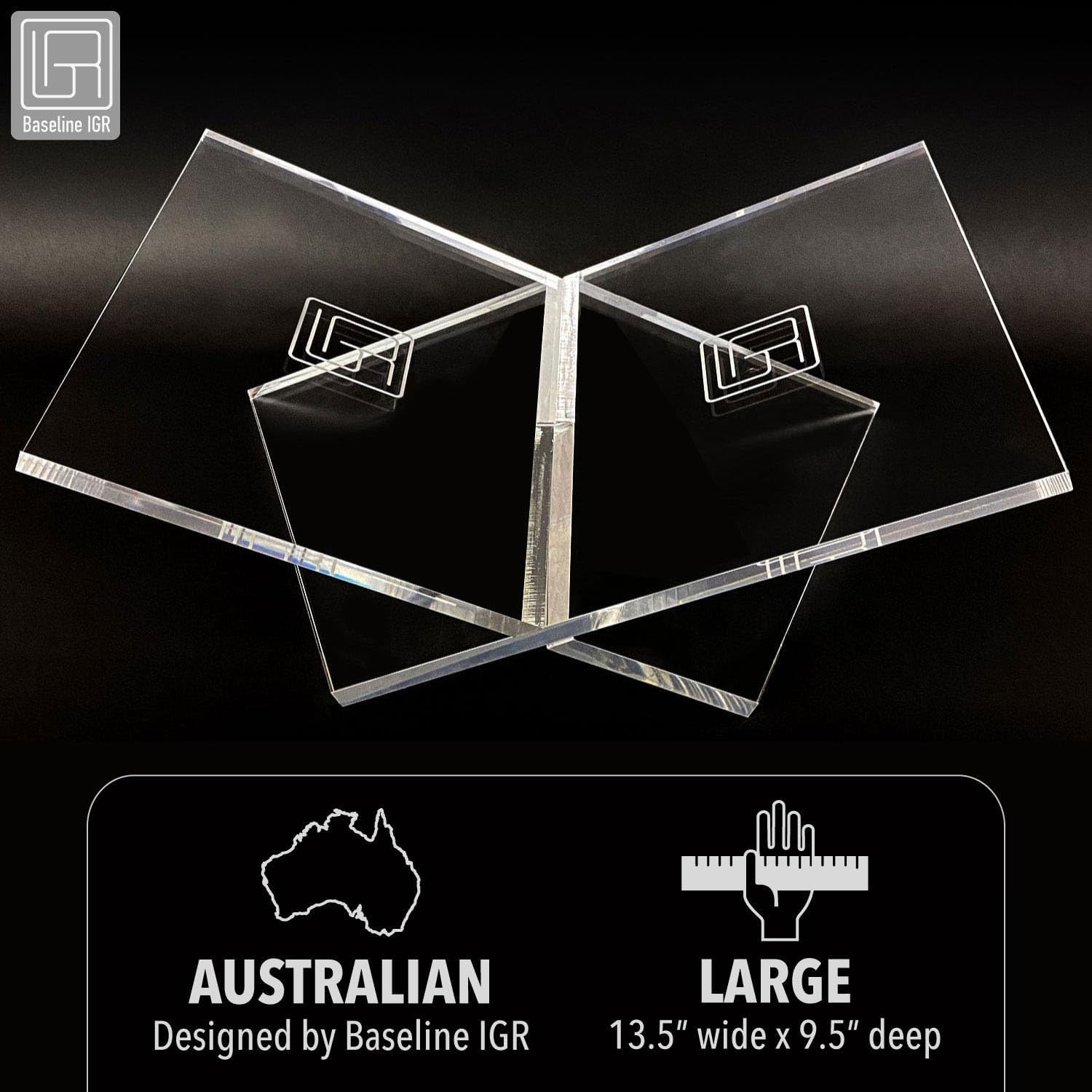 Acrylic Book Stand | Book Display Stand | Large | Angled | Book Holder | Bible Stand | Cookbook Stand | Recipe Holder | Sturdy | Modern Clear Acrylic | for Reading & Displaying Your Favorite Book