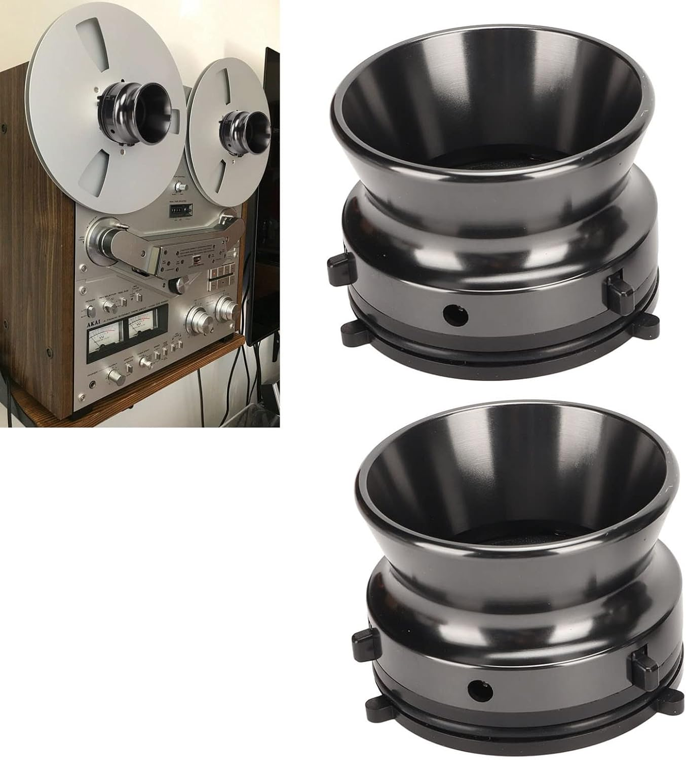 1 Pair Nab Hub Adapters, Professional Aluminium Alloy Polished 10 Inch Opener, Universal Nab Hub Adapters for Studer Revox for Akai for Teac image number 6