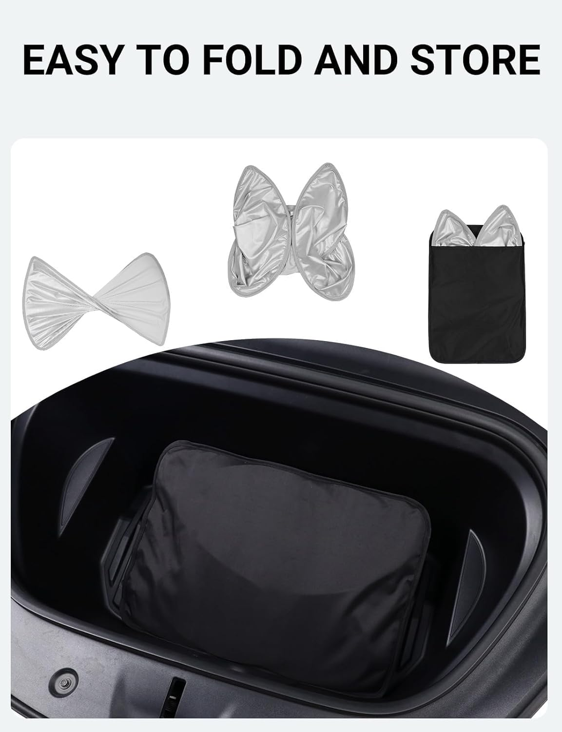 Roof Sunshades for Tesla 2024 2025 Model 3 Highland, Foldable Skylight Sunshade for Model 3 2024 2025 No-Sag Glass Roof Heat Insulation UV Protection Sunroof Covers image number 2