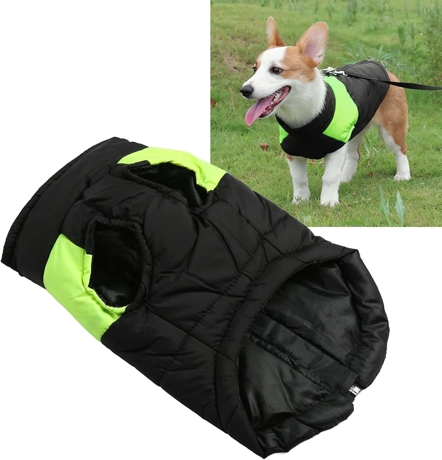 Dog Winter Coat, Dog Warm Vest, Durable Pet Warm Vest, Windproof Waterproof Thick Dog Cold Weather Apparel, Winter Dog Jacket High Collar for Medium Large Pets (L)