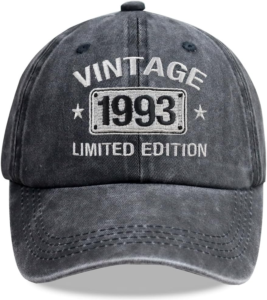 Vintage 1925-2005 Limited Edition Hats for Men Women, Personalized 20Th-100Th Birthday Gifts for Dad Mom Retirement