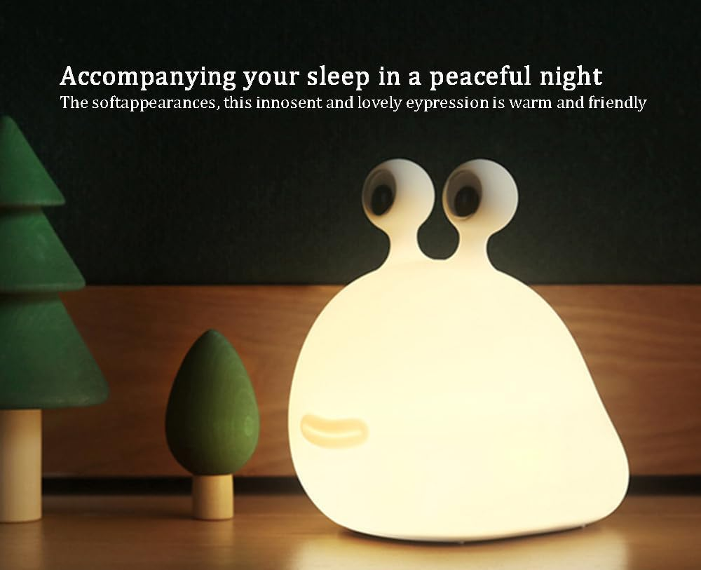 Slug Bug Light, Funny Slug Light, Cute Night Light for Kids, Rechargeable USB Silicone Timing Touch Decorative Table Light