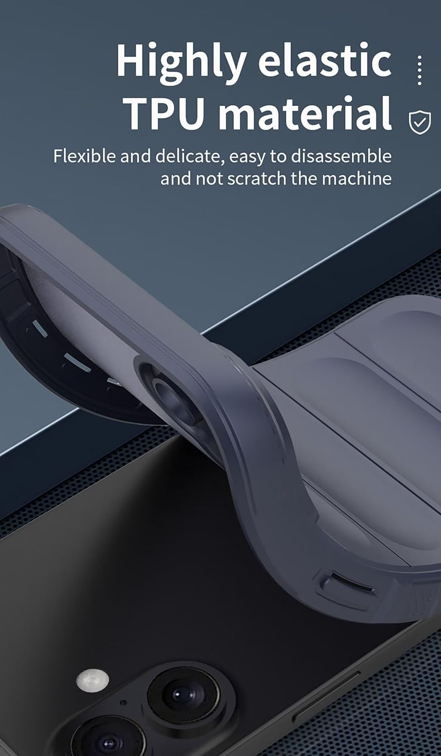 ILING Case for Motorola Edge 50 Neo, Shockproof Wave Pattern and Airbag Design Soft Liquid Silicone Skin Feel Frosted TPU Bumper Ultra-Thin Phone Case Cover (Green) - Black image number 7