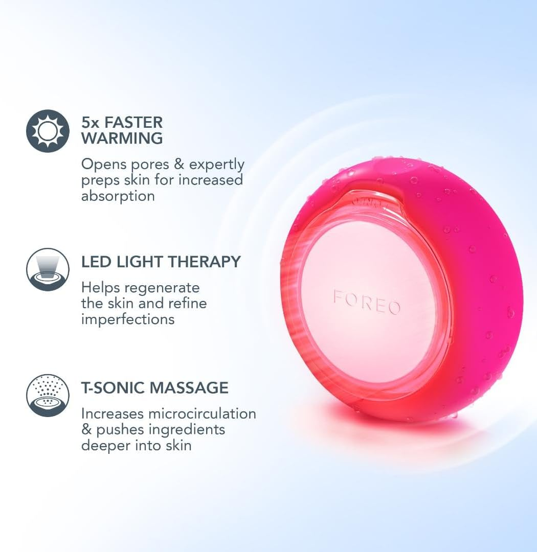 FOREO UFO Mini 2 Face Mask Treatment Complete Facial | Full LED Spectrum & Red Light Therapy for Face | Warming | Face Moisturizer | Dark Spot & Acne Scar Treatment for Face | Nourishing