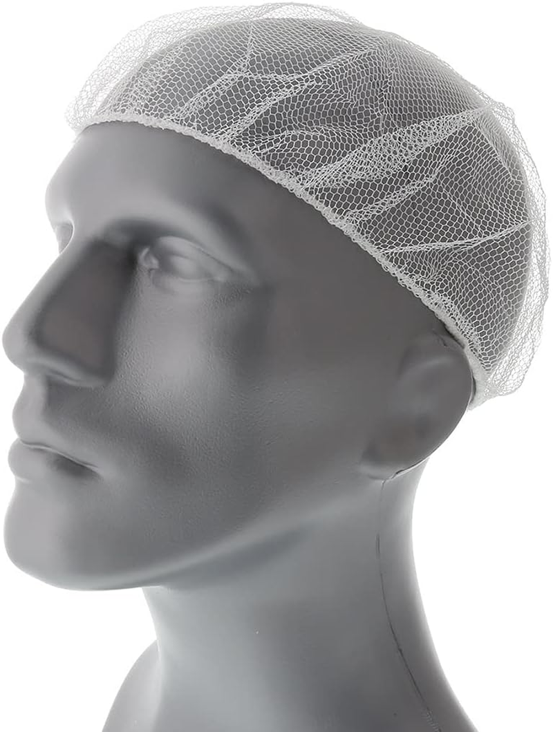 20Pcs Disposable Black Hairnets with Elastic Edge Mesh Stretchable Hairnet Caps