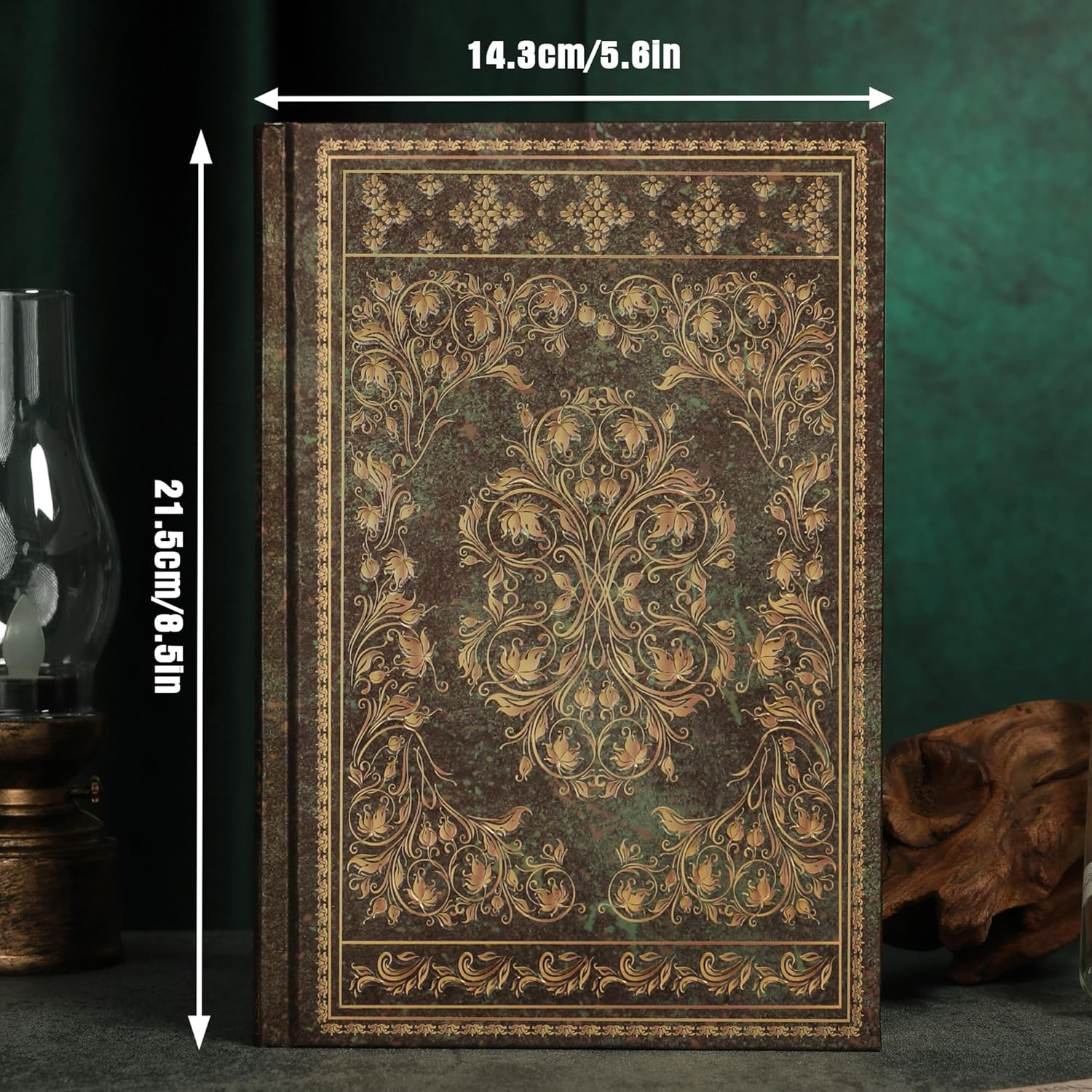 MGGAO Line Notebooks for Women Men, A5 Aesthetic Hardcover Ruled Diary, 100 GSM Journals for Writing for Work, Note Taking, Office School - Flowers 03 image number 2