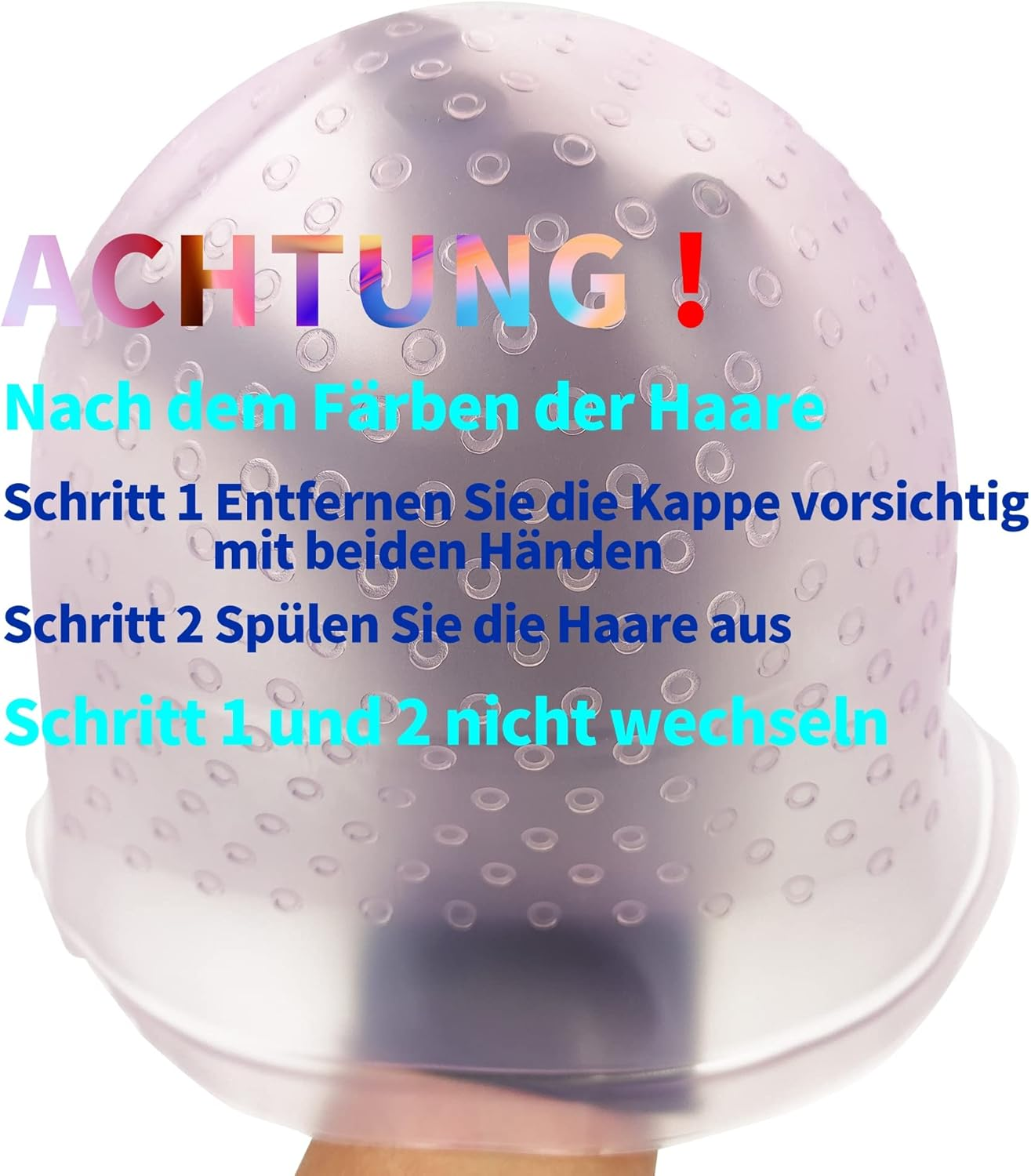 Highlight Cap with Holes Pre-Punched Holes Highlight Cap Highlight Cap Silicone Highlight Cap Long Hair Highlight Cap with Needle Highlight Cap Many Holes Cap for Colour image number 5