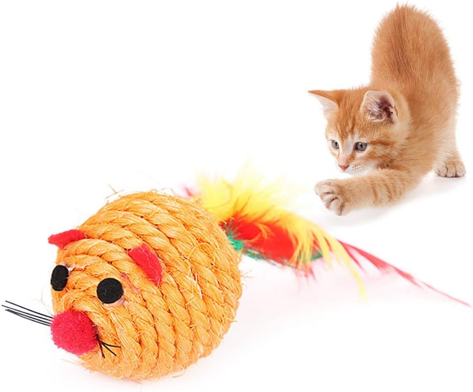 Funny Cat Toy Fishing Rod Kitten Cat Pet Toy Stick Teaser Rainbow Streamer Interactive Cat Play Wand with Feather Toys for Cats|Cat Toys| - 10 image number 4