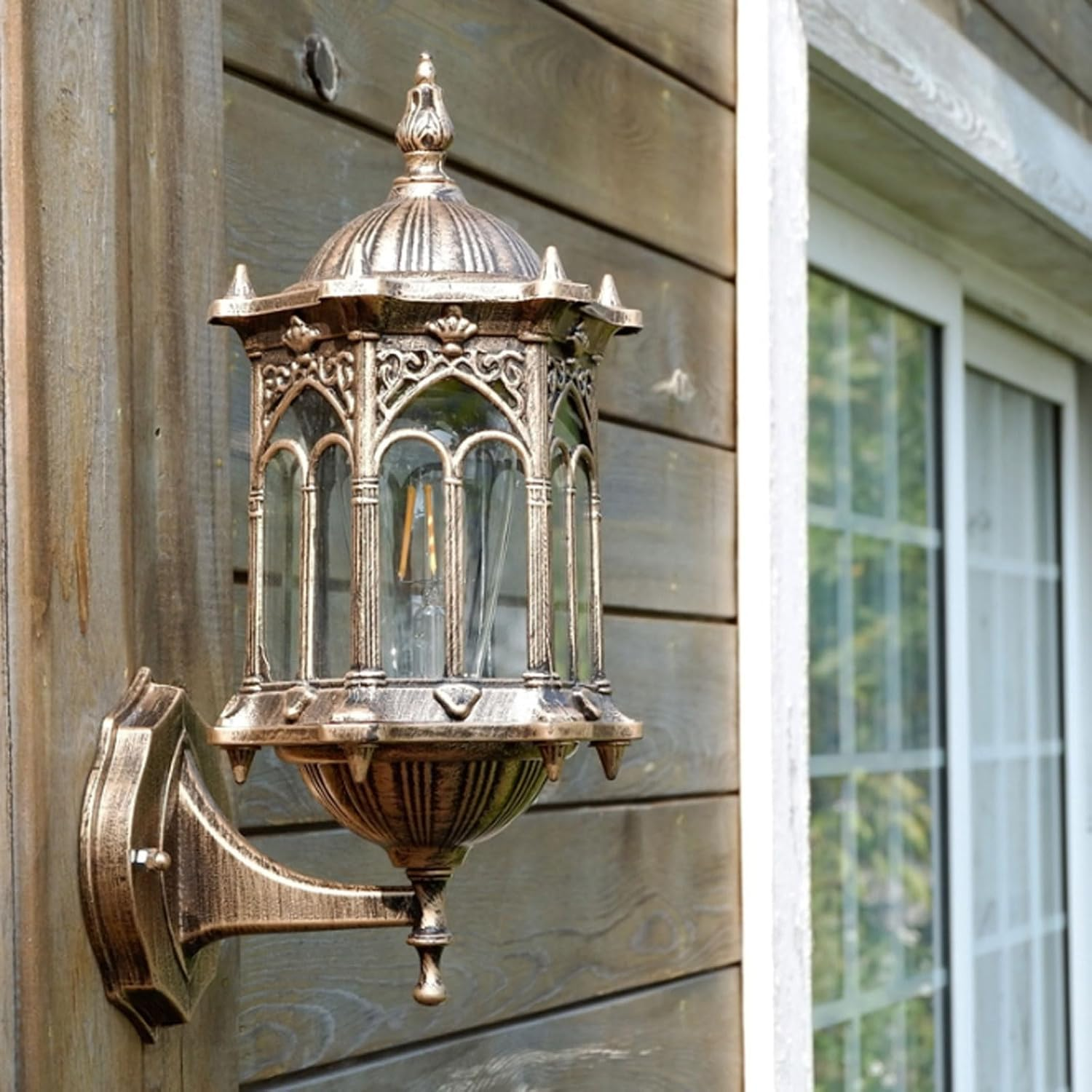 Wall Lamps Sconces Night Lights Outdoor Transparent Glass Waterproof Aluminum Wall Light Vintage Outdoor Courtyard Wall Lighting image number 5