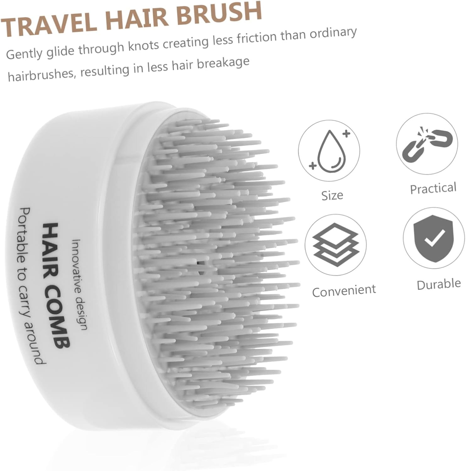 WOONEKY 2Pcs Scalp Hairbrush Boys and Girls Hairbrush Paddle Brush for Men Boys and Girls image number 3