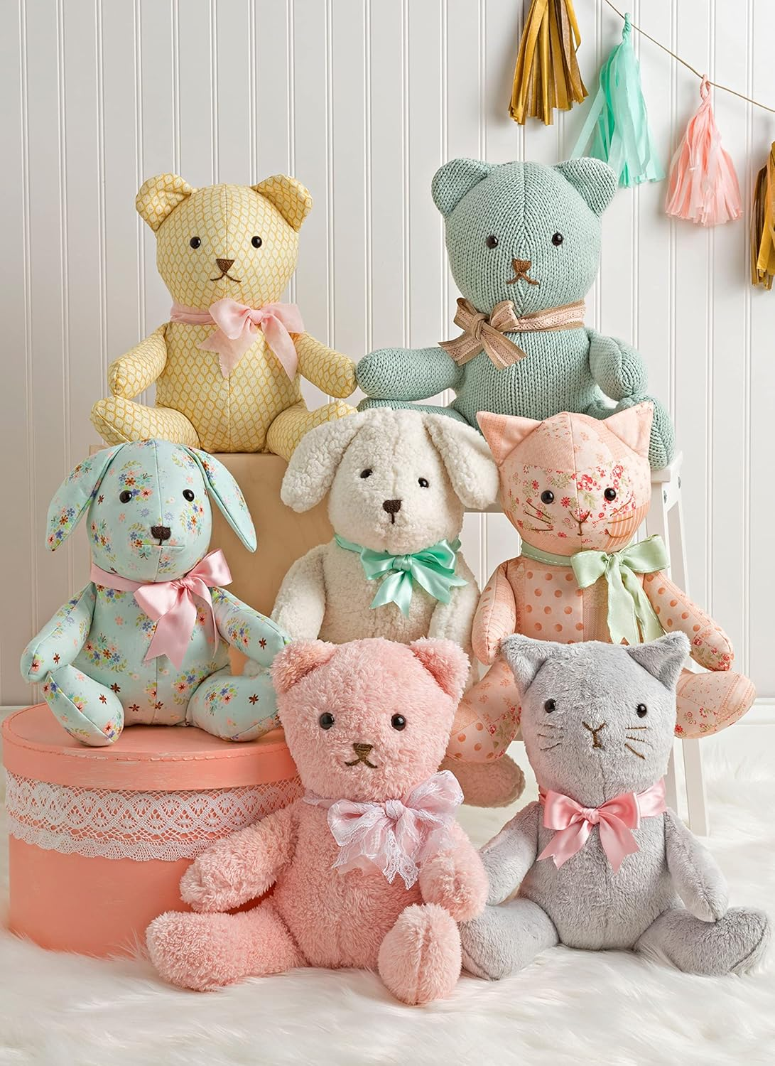 Simplicity S8716 Sewing Pattern Stuffed Animals, One Size