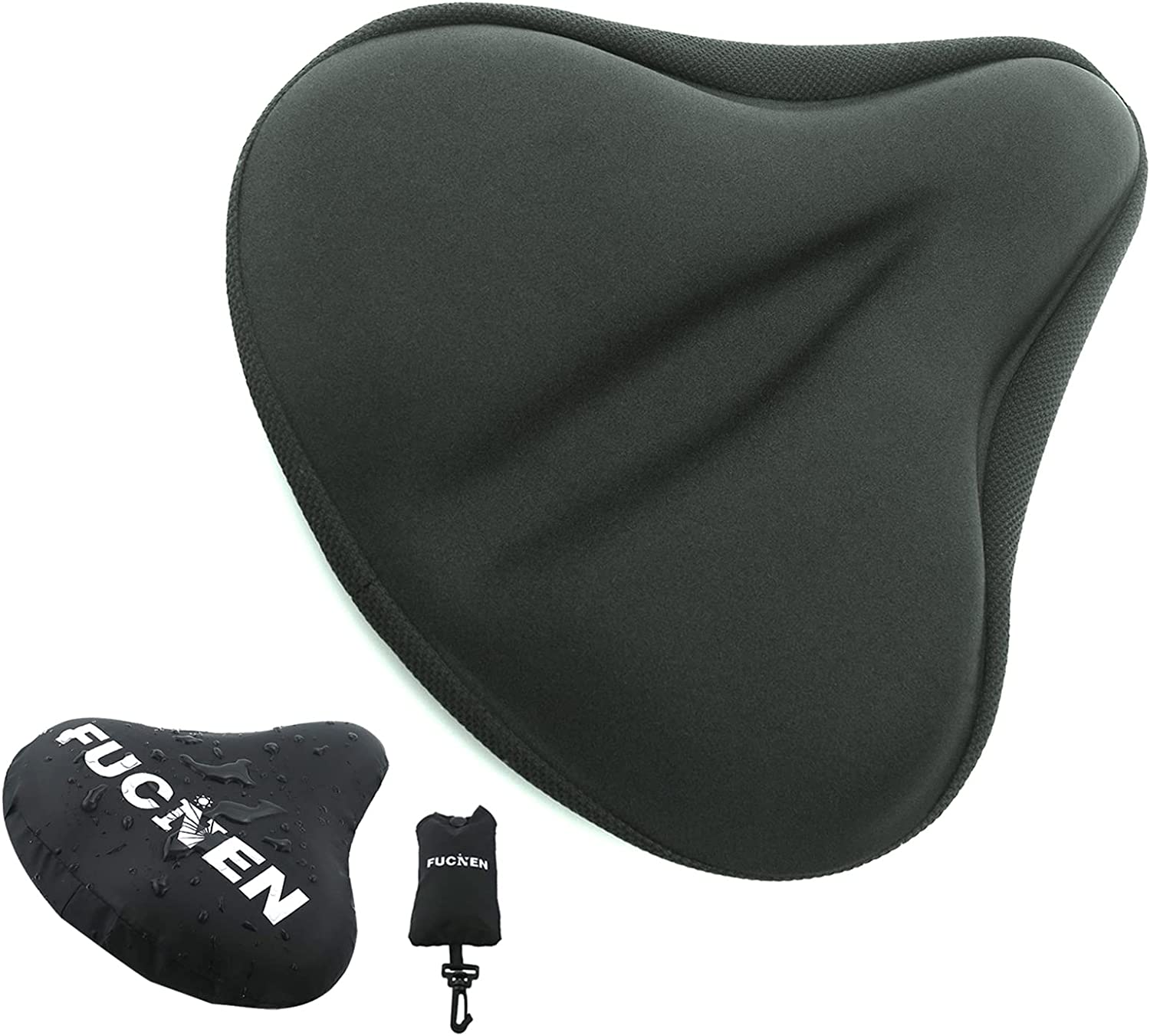 27 X 25 Cm Saddle Cover Gel Cover for Bicycle Seat Wide Saddle Cover Suitable for Cruisers, Stationary Bikes, Indoor Cycling, Spiders, Padded Saddle Cushion Soft Gel Construction image number 2