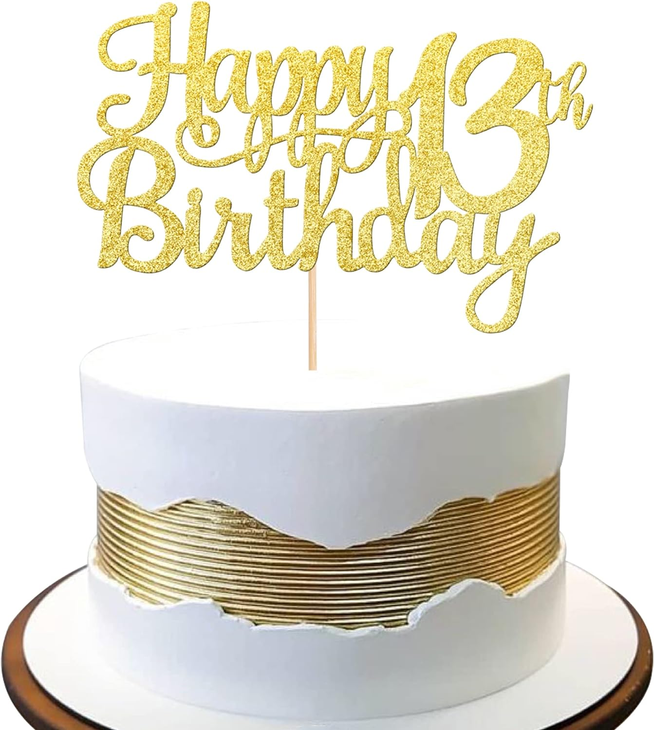 1 PACK Happy 18Th Birthday Cake Topper Gold Glitter Cheers to 18 Years Birthday Cake Pick 18 Fabulous Cake Decoration for 18Th Birthday Theme Party Decorations Supplies