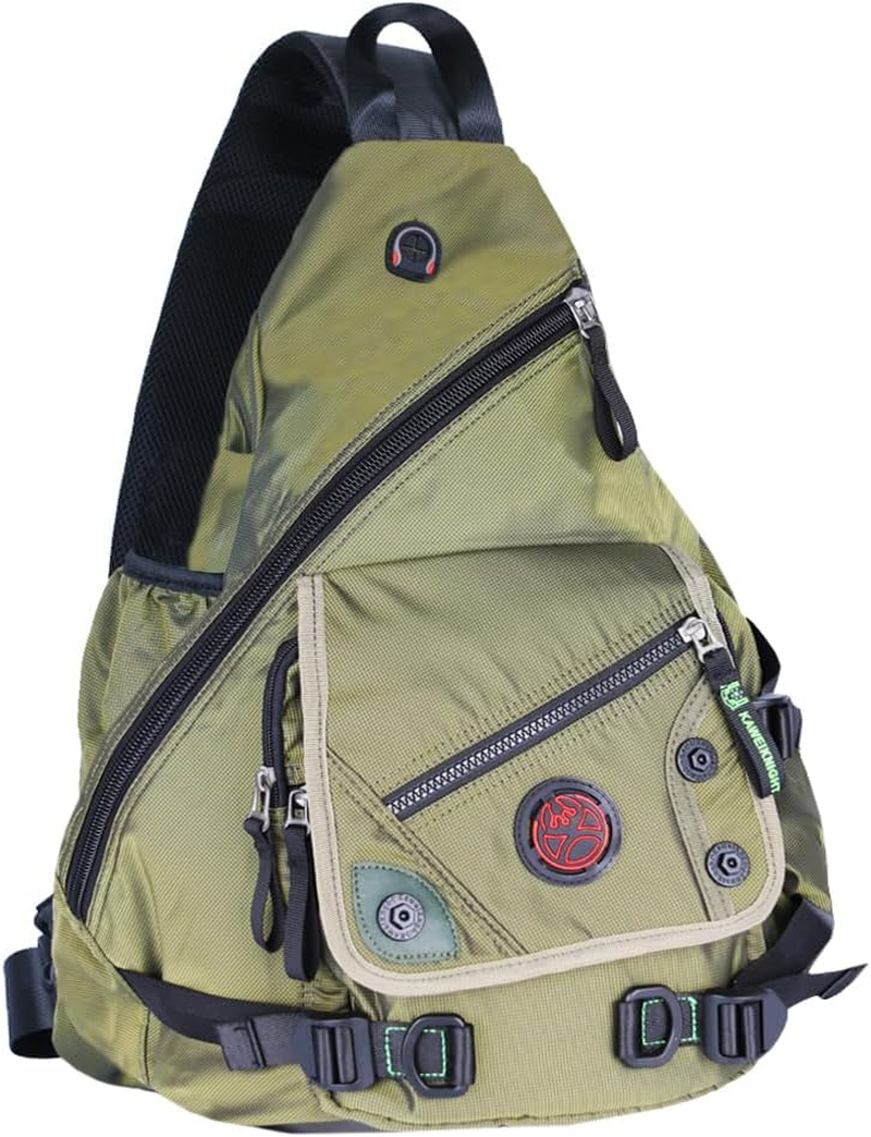 Kawei Knight Large Sling Bag Laptop Backpack Cross Body Messenger Bag Shoulder Travel Rucksack