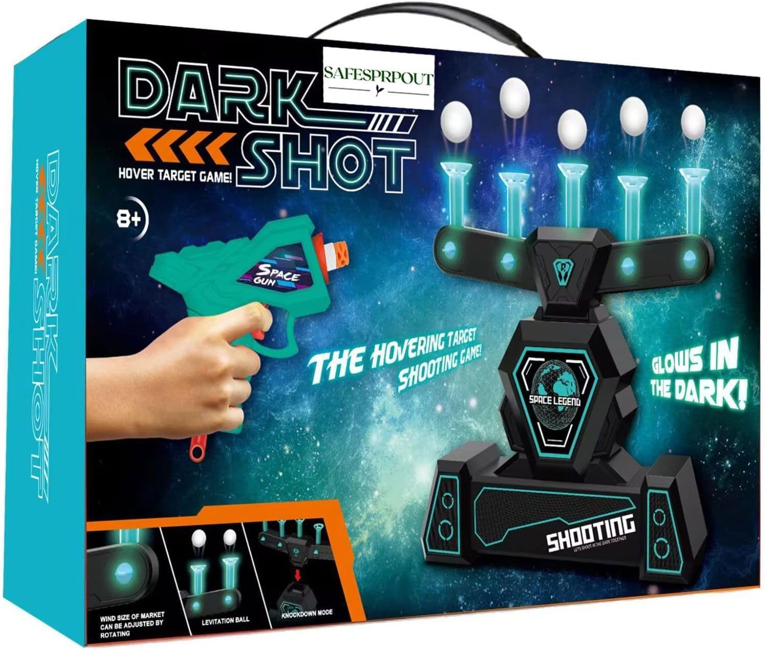 Shooting Target Gun Game Toy with Floating Balls and Foam Blasters for Age 5 6 7 8, 9 10+