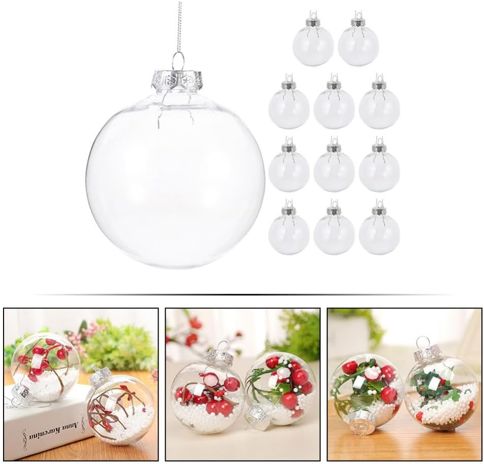 Cabilock 12Pcs Christmas Tree Ornaments Xmas Ornaments for Holiday Decoration for Trees Parties and Year Display - Golden image number 4