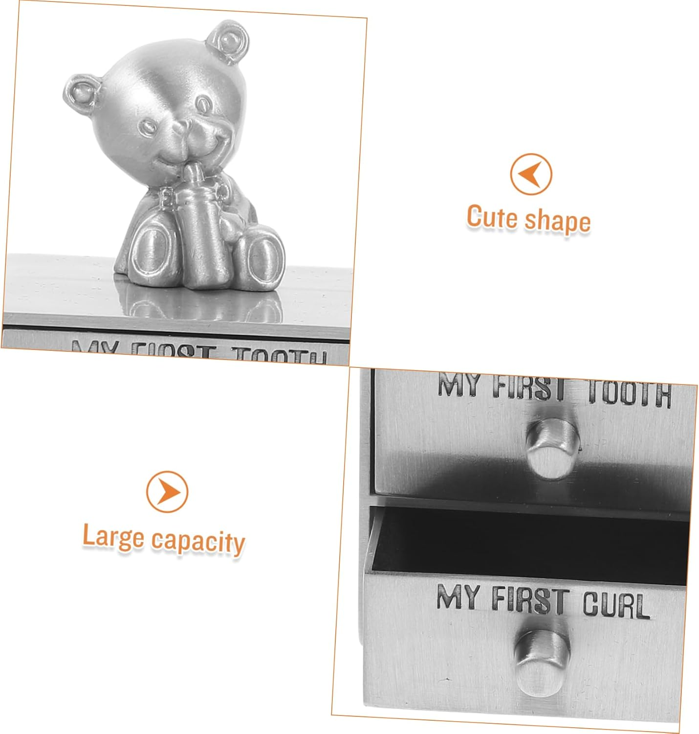 Teeth Storage Box Metal First Tooth Box for Nursery Storage Organization Products