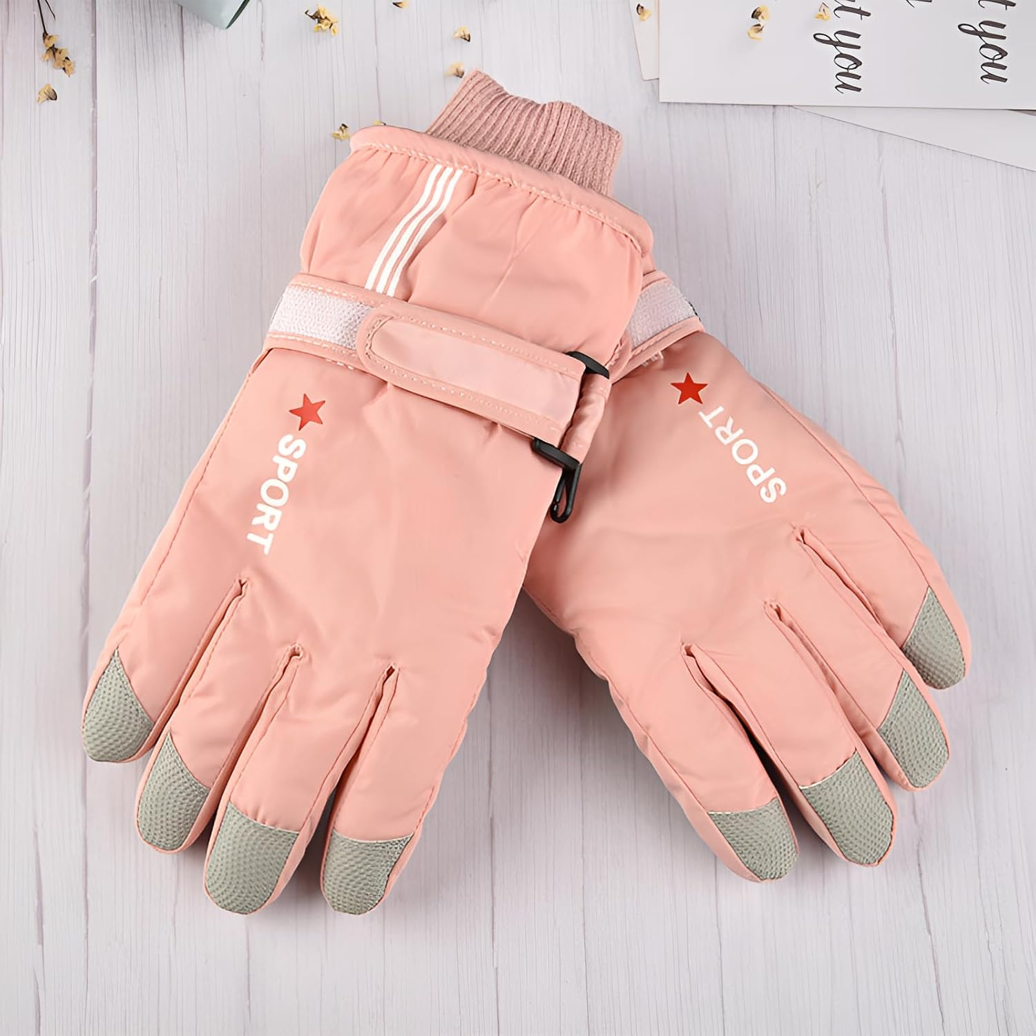 Eohak Kids Winter Snow Ski Gloves - Boys Girls Breathable Waterproof Gloves for Ourdoor Sports 5-10Y image number 3