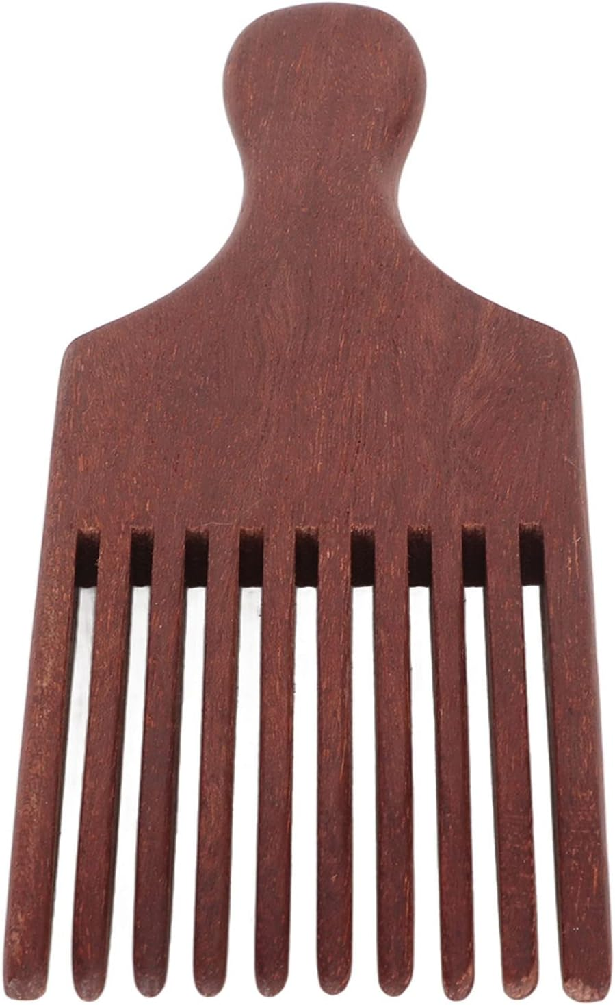 RIZGHWOY Afro Hair Pick Wooden Comb for Boucles Thick Coarse Hair, Hairstyle with a Comfortable Grip for Home, a Single Design Hairstyle Comb for Most Types image number 6