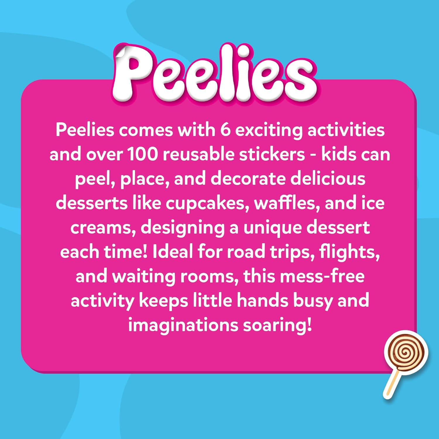 Skillmatics Reusable Sticker Activity Book - Peelies, 100+ Reusable Stickers, 6 Pictures, Mess-Free Fun for Kids, Creative Play & Travel Toy, Gifts for Boys & Girls Ages 3, 4, 5, 6, 7 image number 4