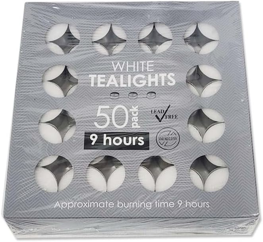 Lylac 9 Hour Candle Tea Lights 50-Pieces TC1950