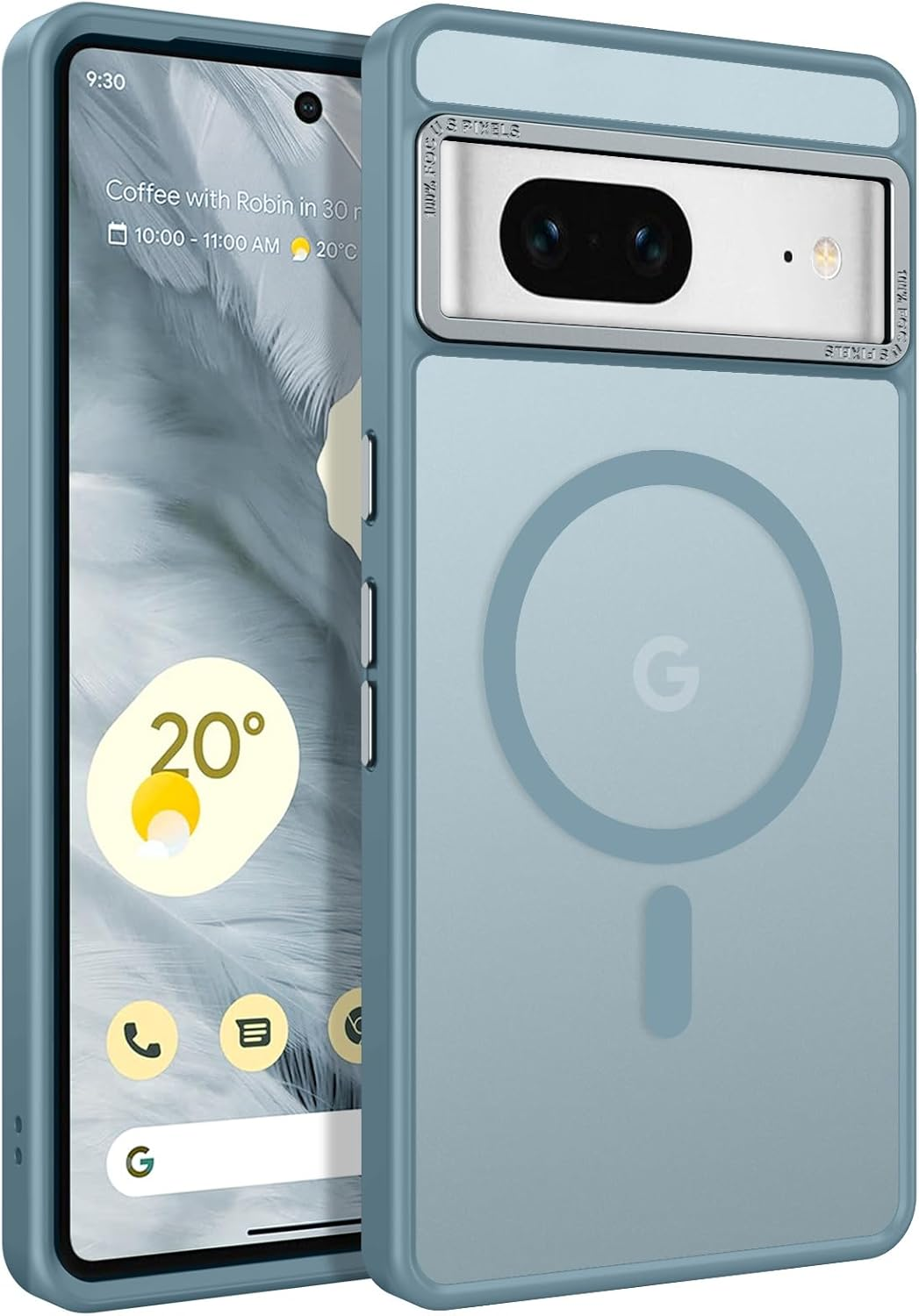 BENTOBEN for Google Pixel 7 Case [Compatible with Magsafe] Translucent Matte Magnetic Pixel 7 Case Magsafe Slim Thin Shockproof Women Men Protective Phone Cover for Google Pixel 7 6.4", Matcha Green