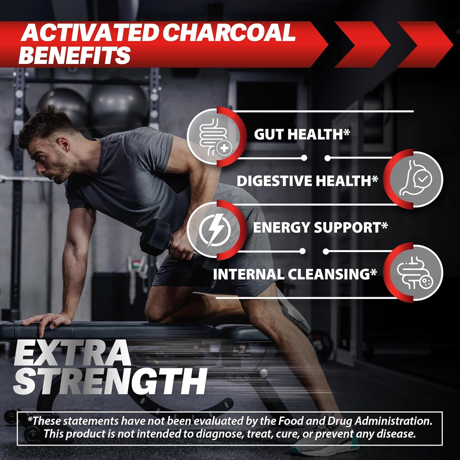 Activated Charcoal 1,200Mg per Serving by BEBEFEN | Enhanced with Shilajit 300Mg | Activated Charcoal Capsules | Derived from Coconut Shells | Non-Gmo | Gluten Free | 60 Count image number 1