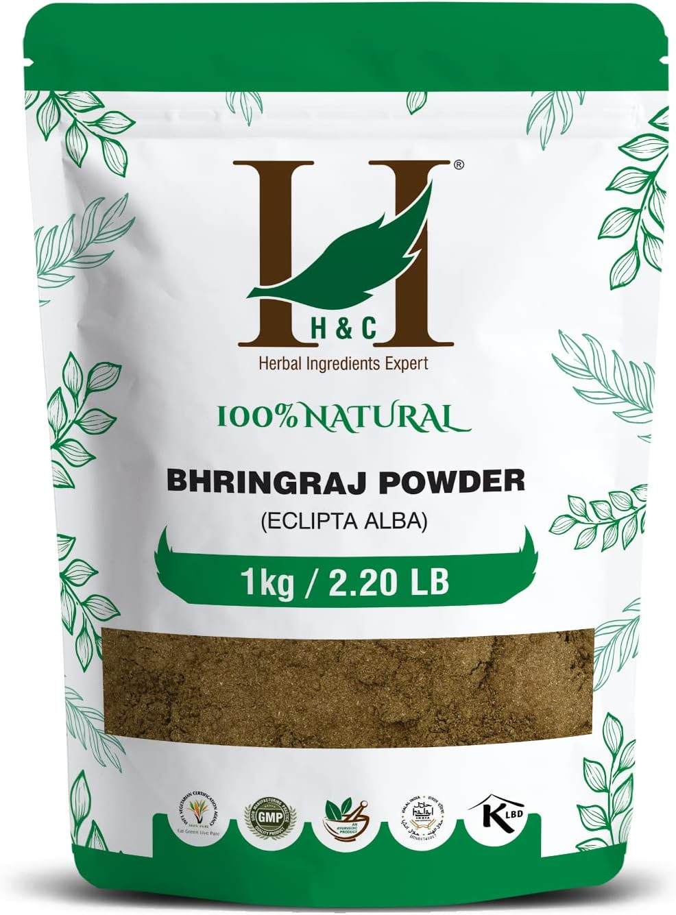 H&C- 100% Natural Bhringraj Powder -1Kg | for Hair