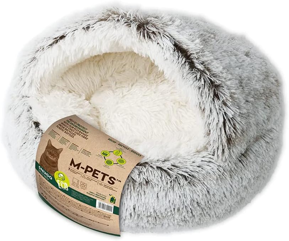 M-Pets Snugo Eco Cat Sleeping Bed, Grey