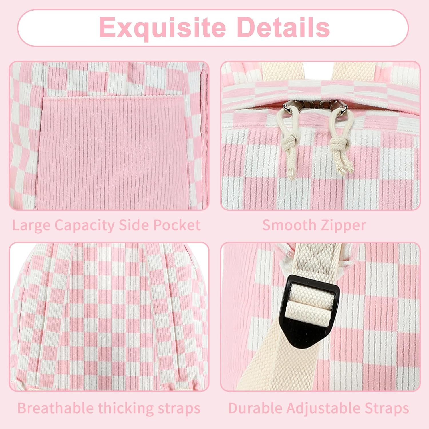 CAMTOP School Backpack for Girls Teens Bookbag Set Kids Backpack 3 in 1,School Bags with Lunch Box Pencil Case - Blue Flower image number 2