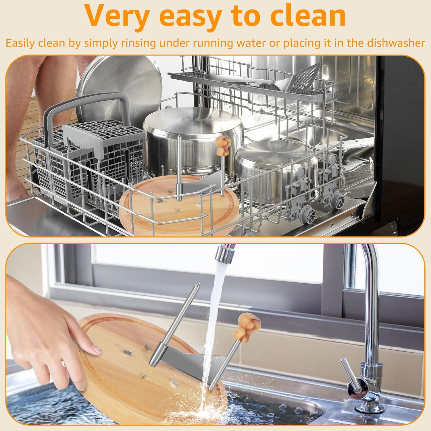 Cheese Curler, 8.7&times;5.6 Inch Stainless Steel Shaver, Wooden Handheld Cheese Slicer Board, Rust-Proof Multifunctional Chocolate Flower Shaver Butter for Cheese Chocolate Restaurants Cafes Bakery