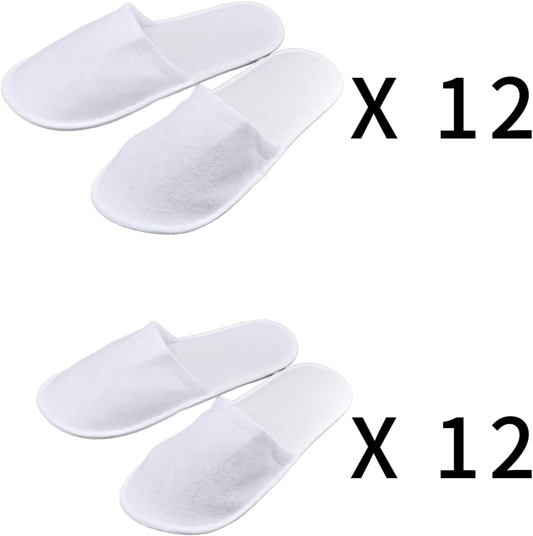 Spa Slippers,Cotton Velvet Closed Toe Disposable Slippers,Non-Slip Slippers Fit Size for Men and Women for Hotel Home Guest Used