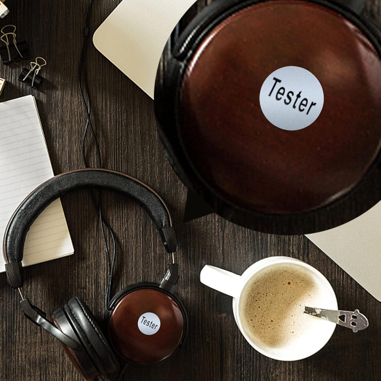 Hybsk 20Mm round Silver Cosmetic Tester Labels Total 500 Adhesive Labels per Roll (Silver)