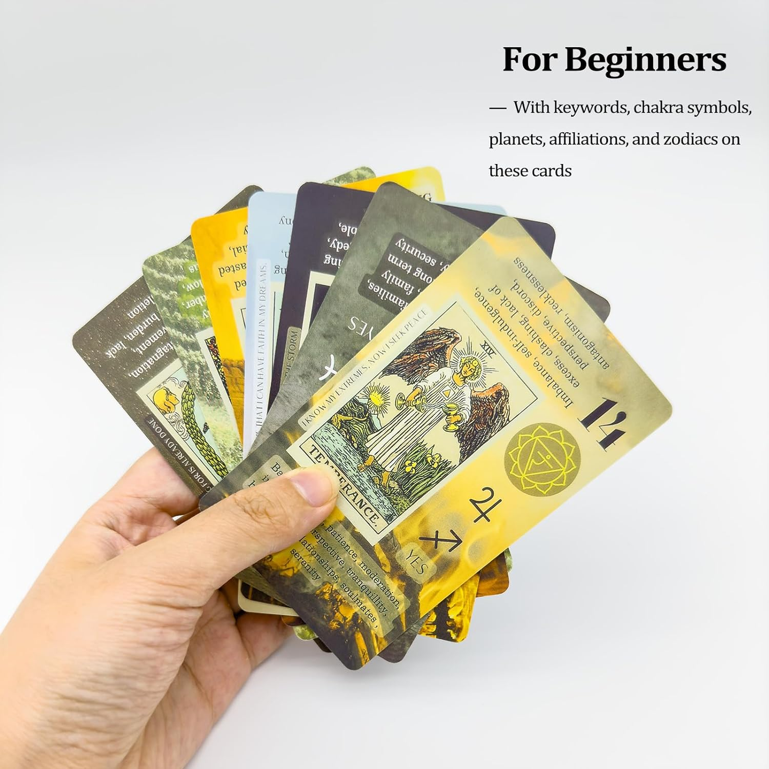 Tarot Cards Deck with Guidebook - 78 Tarot Cards Deck, Fortune Telling Game for Beginners & Expert Readers image number 4