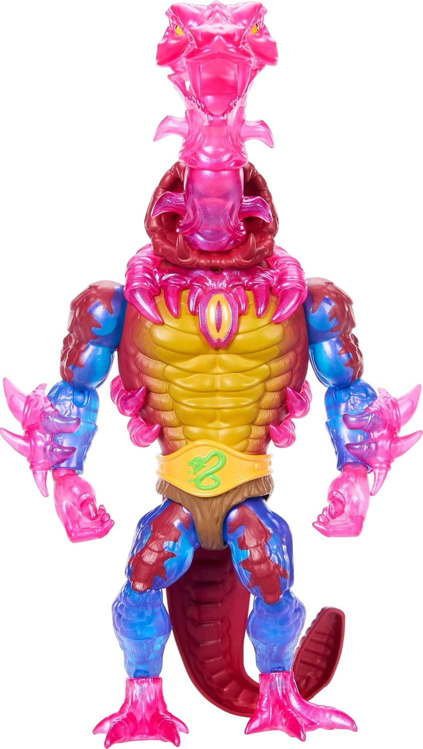 Masters of Universe Origins Turtles of Grayskull Rattlor Reptile Wars Posable Action Figure, Teenage Mutant Ninja & Motu Crossover Villain Toy