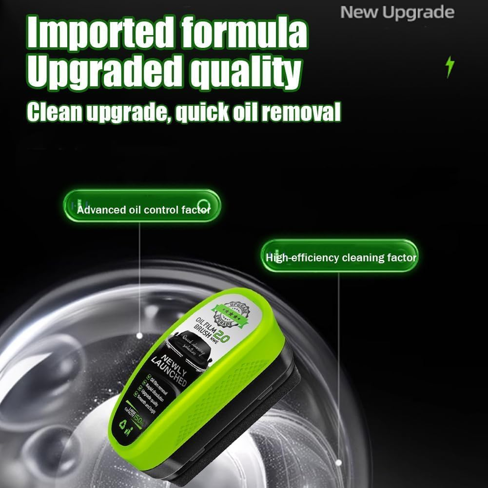 Oil Film Brush Clear Vision Glass Cleaner, Clearview Shield Clear Vision Windshield Cleaner, Oil Film Cleaning Brush for Car Windows (2PCS) image number 1