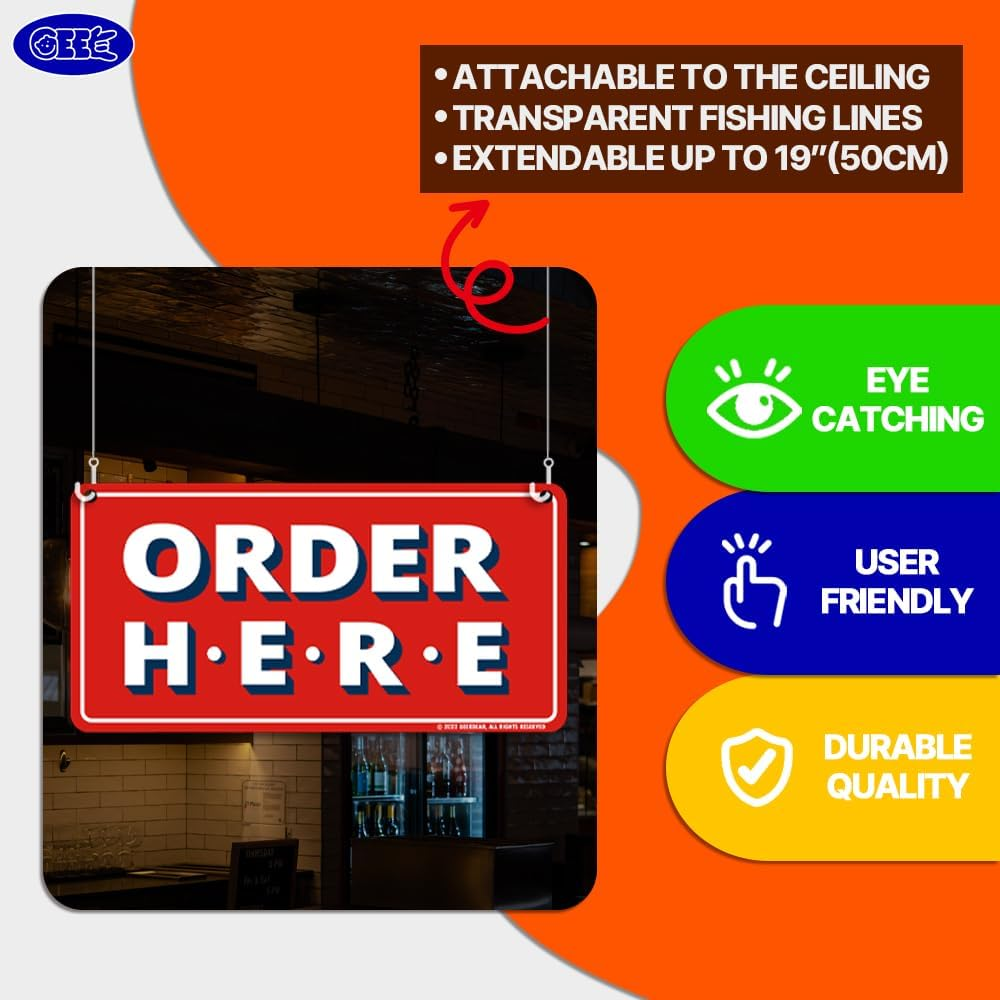 Order Here Pick up Here Sign (Pink) image number 3