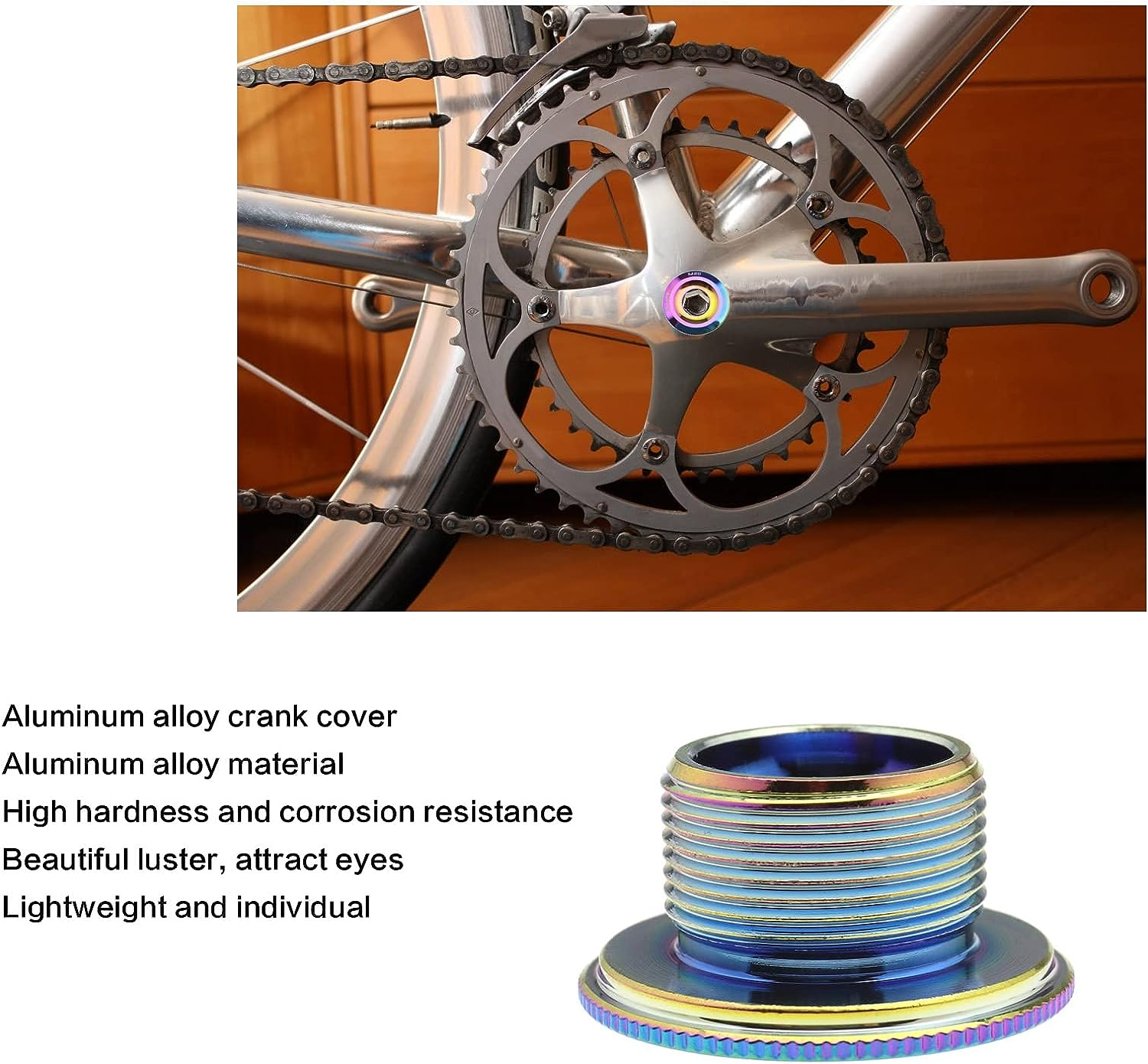 Emsea M20 Bike Crank Cover with 2PCS Bolts Hex Head Crank Arm Bolts Bicycle Crankset Screw Compatible with Shimano M4000/M590/M596/M610/M661/Deore/Slx/Xt/Xtr image number 4