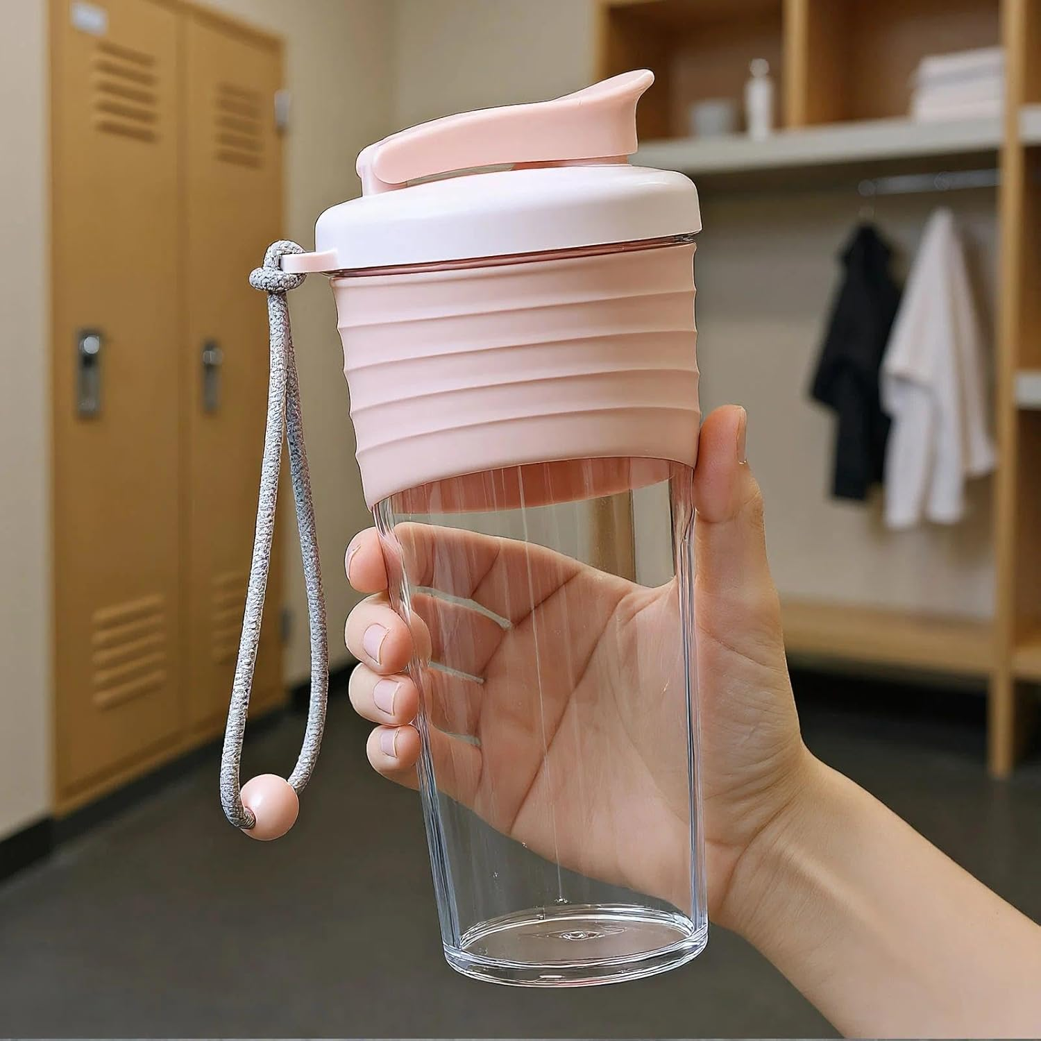 Protein Shaker Bottle for Gym, 700Ml Portable Shaker Cup with Whisk Ball, Protein Shake Bottle for Smoothies and Pre-Workout by Ruibex