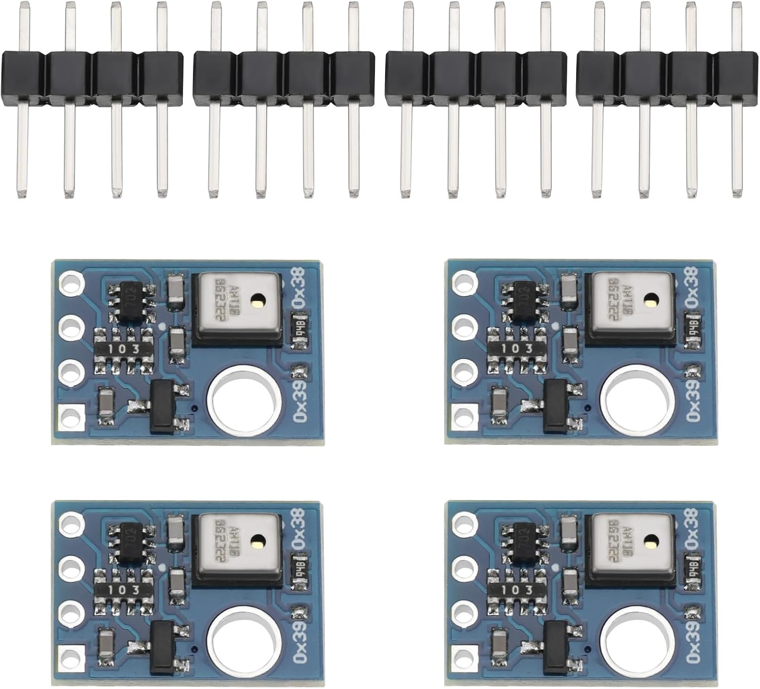 Ecsing 4 Sets AHT10 I2C Digital Temperature Humidity Sensor Module Temperature Humidity Measurement Module IIC Communication Replace SHT20 Suitable for Testing Equipment image number 1