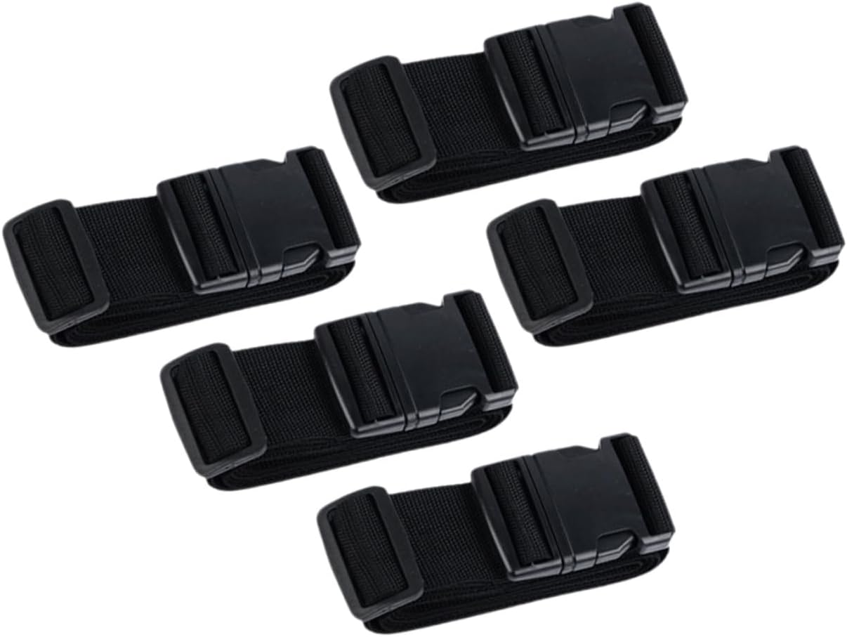TEMPNAP 5Pcs Adjustable Black Suitcase Belts with Combination Lock Luggage Straps for Travel Suitcases Packing and Securing Baggage image number 6