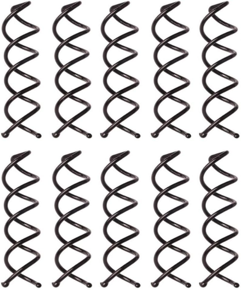 DLPRK 10Pcs Spiral Hair Pins Spiral Hair Pins for Hairstyle Design Rotating Hair Pins for Bun DIY Hairstyle Tools image number 3