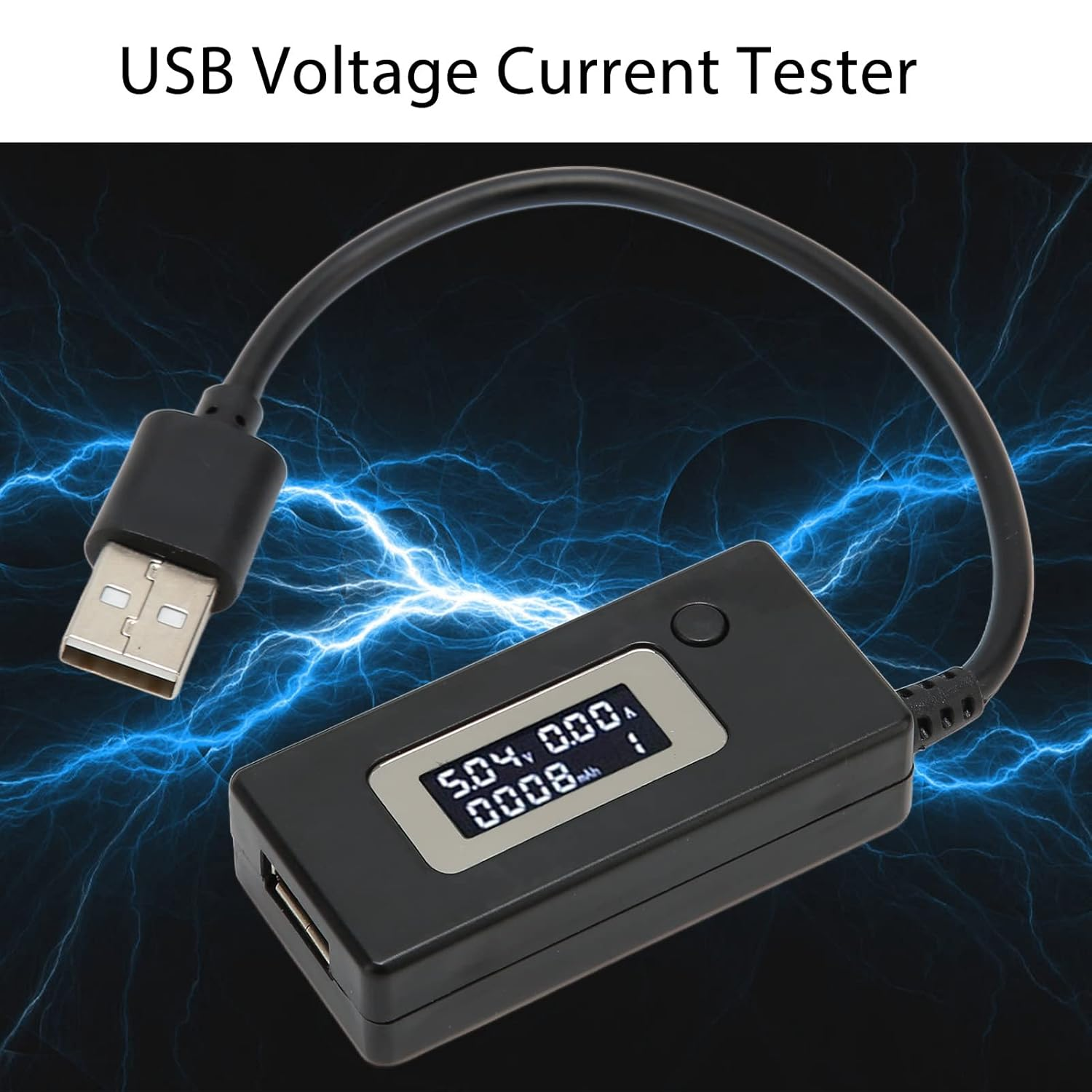 USB C Power Meter Test, 50Ma‑3500Ma Digital Multimeter Voltage Current Tester with LCD Display, USB Cable Charger Detector image number 4