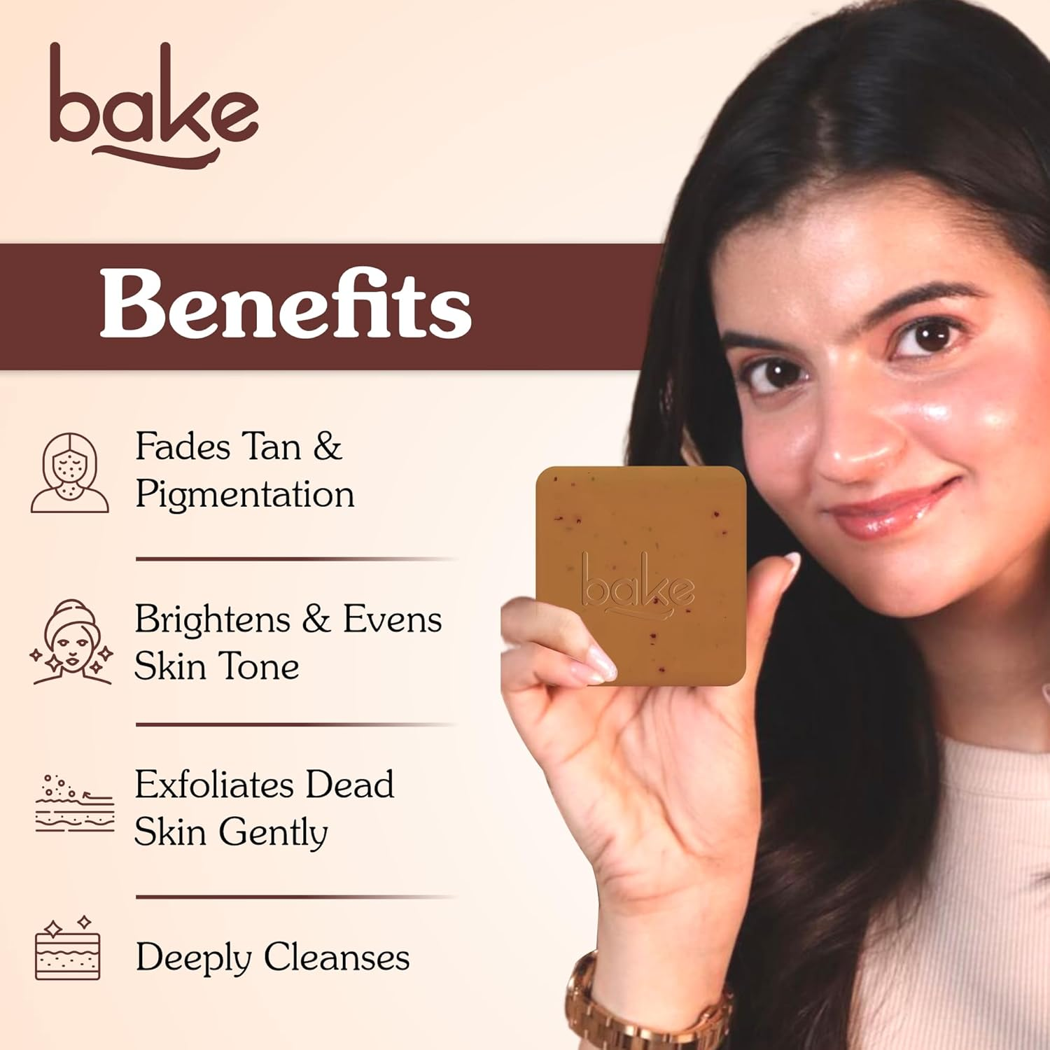 BAKE De-Tan Scrub Treatment Coffee Soap (200Gms Pack of 2) | Ultra Pigmentation Soap | with 2% Kojic Acid, 1% Glycolic Acid, 1% Alpha Arbutin | | for Pigmentation, Dark Spots & Tan image number 1