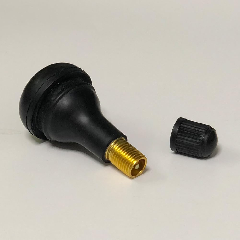 20Pcs TR415 Tubeless Valve Stems, Black Rubber Snap-In Valves Tubeless Tire Valve Stems Replacement for Tubeless 0.625 Inches Rim Holes on Standard Auto Tires image number 2