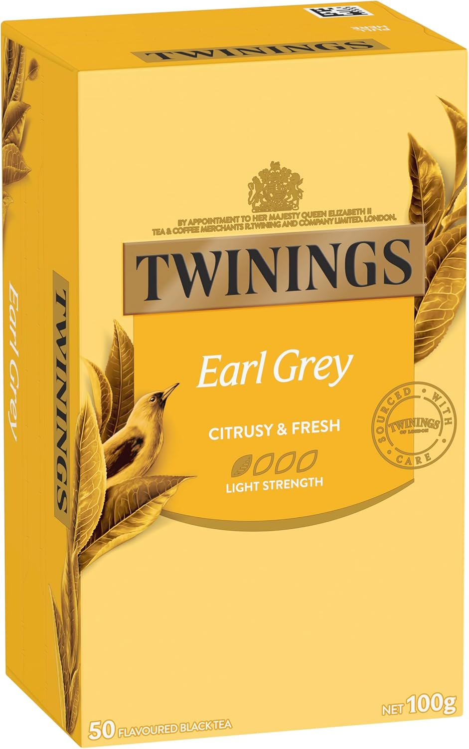Twinings Earl Grey Black Tea, 50 Tea Bags, Light & Citrus Bergamot Flavoured image number 1