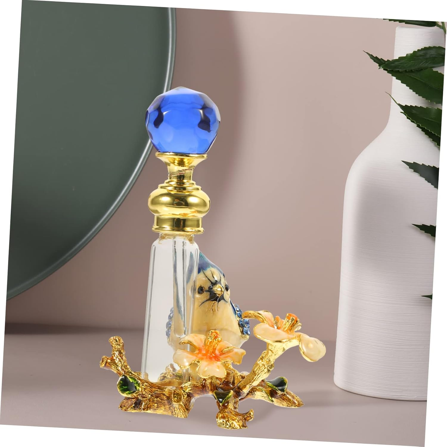 Vintage Essential Oil Bottle Empty Perfume Sample Container Elegant Design for Diy Fragrance Mixing and Desktop Decor image number 2