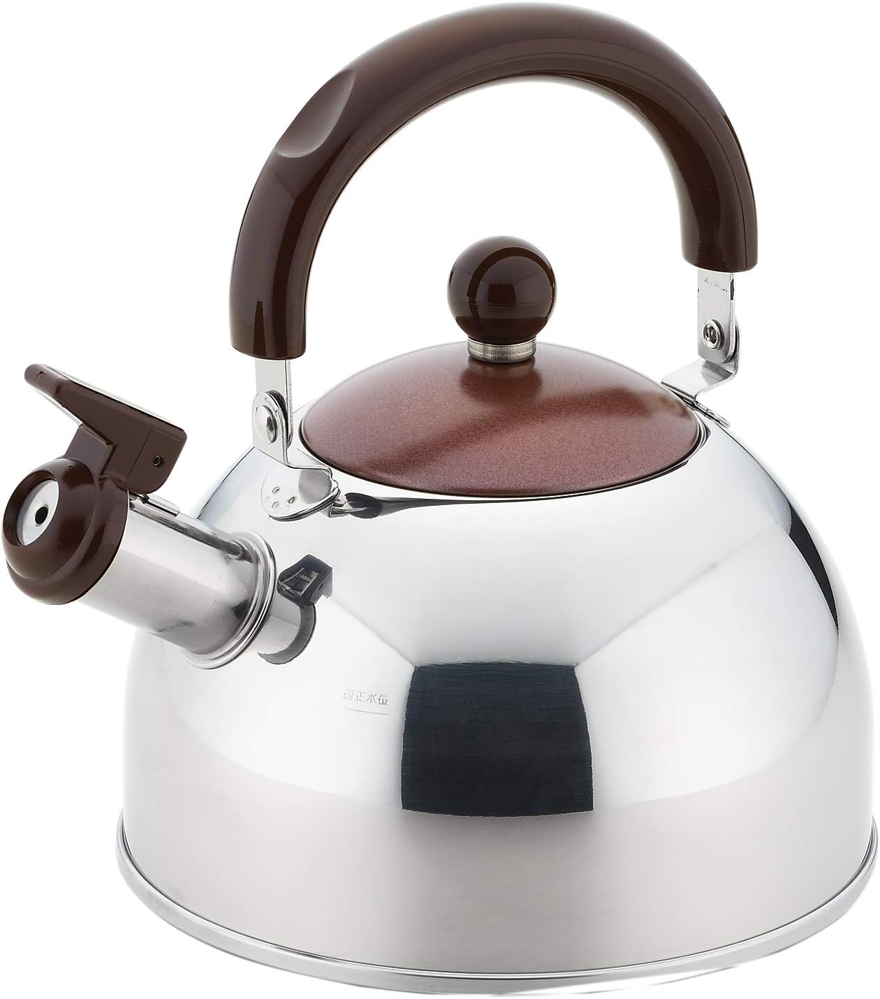 Yoshikawa SJ2433 Kettle, Whistling Kettle, Made in Japan, Compatible with Gas Fire, 0.3 Gal (1.8 L), Chocolate, Brown image number 6
