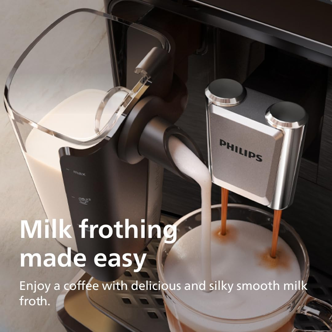 Philips Series 2300 Fully Automatic Espresso Machine - 4 Hot Drinks, Fast Clean, 40% Quieter Silentbrew, Aquaclean Filter, New 2025 Model, Glossy Black (EP2331/30) image number 2