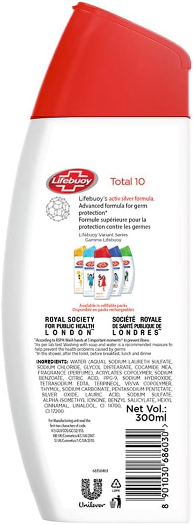 Lifebuoy Total 10 Antibacterial Bodywash 300 Ml image number 2